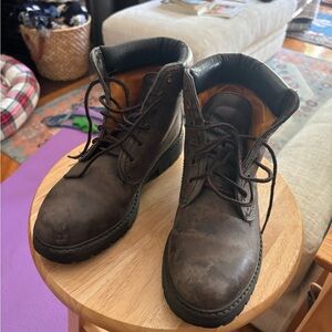 Sebago Brown Lace Up Boots with Rugged Design